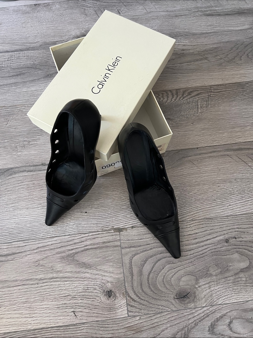 Calvin Klein Black Pointed Toe Heels